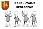Na obrazku widzimy napis konsultacje społeczne, herb gminy Pępowo, oraz cztery postacie: jedna trzyma się rękami za głowę, druga prawą ręką zakrywa usta, trzecia prawą rękę podnosi do góry a lawą ma opuszczoną do dołu, czwarta prawą rękę ma przed sobą z kciukiem wyprostowanym do góry