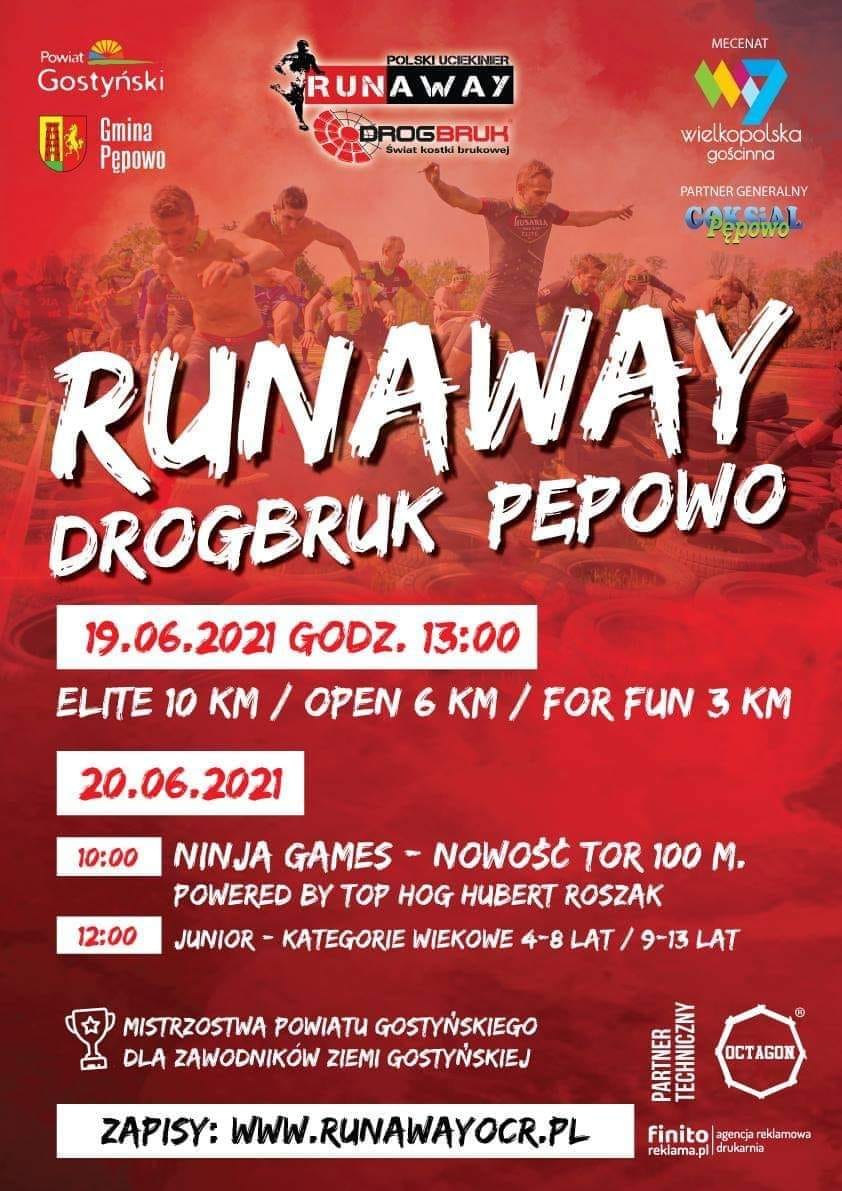 TERMINARZ: 19.06.2021 godz. 13:00 Start kategorii Elite 10 KM/ OPEN 6 KM/ FOR FUN 3 KM, 20.06.2021 START NINJA GAMES - NOWOŚĆ TOR 100M ,KATEGORIE 4-8 LAT, 9-13 LAT