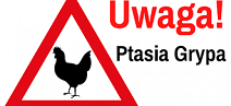 Napis Uwaga Ptasia Grypa